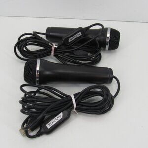 Logitech Konami Wired USB Microphone Black Lot of 2 Preowned